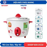 Điện Máy Phúc Khang x Sharp | Nồi Cơm Điện Nắp Rời Sharp KSK-D15V 1.5 Lít (Màu Ngẫu Nhiên Theo Hãng)