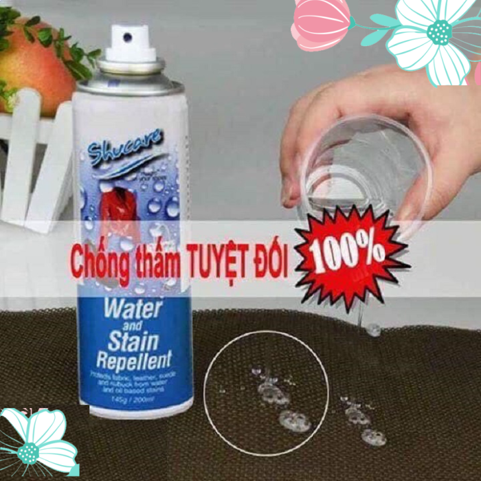 Bình xịt nano chống thấm nước, chống bụi bẩn cho giày dép quần áo