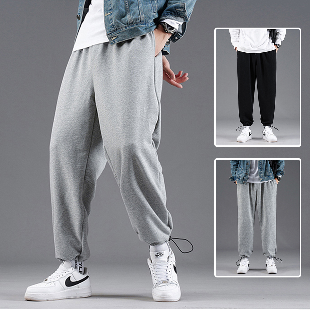 Quần ALIBABA Quần Culottes Ống Rộng Nam Có Dây Rút Gấu Kiểu Dáng Basic Mẫu Mới Về Năm 2021 Phong Cách 4HER JOGGER 9000064C9