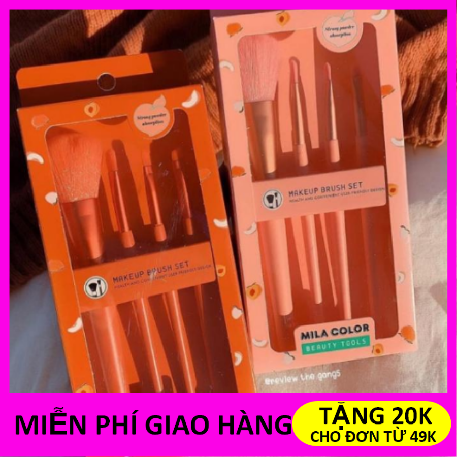 Bộ cọ trang điểm Mila Color nội địa Thái -Bộ 4 cây