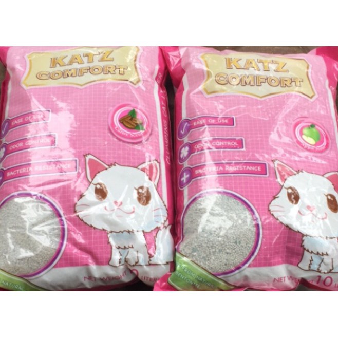 Cát vệ sinh cho mèo hương táo và cafe Katz Comfort túi 10l táo - 10l