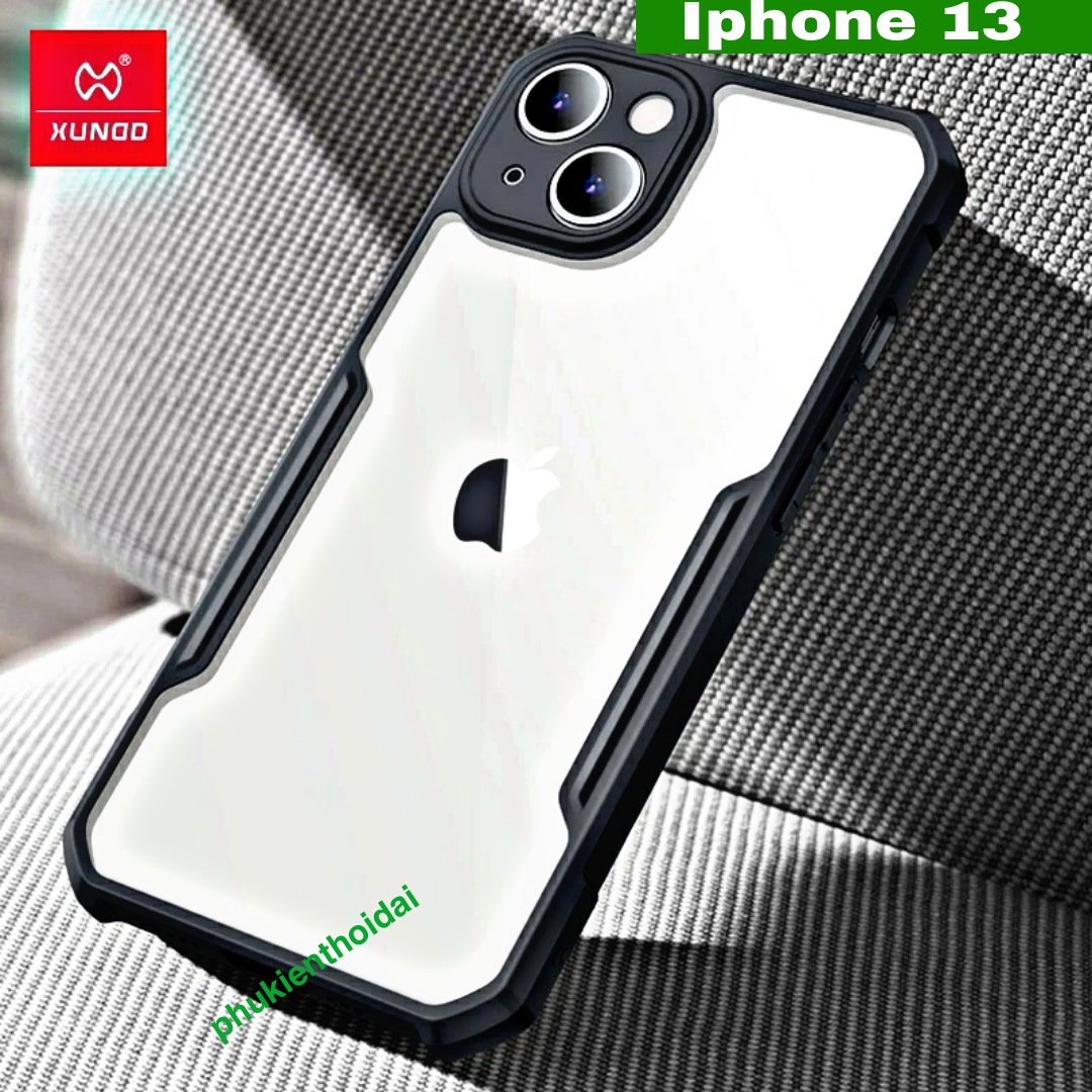 ỐP LƯNG XUNDD IPHONE 13 CHỐNG SỐC CHỐNG VA ĐẬP MẠNH LƯNG TRONG VIỀN MÀU CAO CẤP