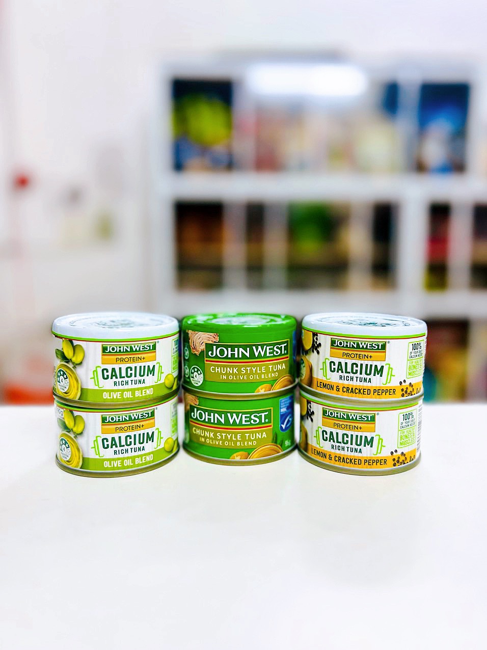 Cá ngừ đóng hộp hảo hạng siêu canxi john west rich tuna/ chunk style tuna hộp 90gr