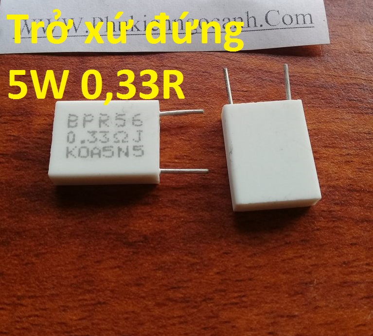Trở sứ đứng 5w 0,33r chất lượng cao combo 5 cái 5w 0.33r