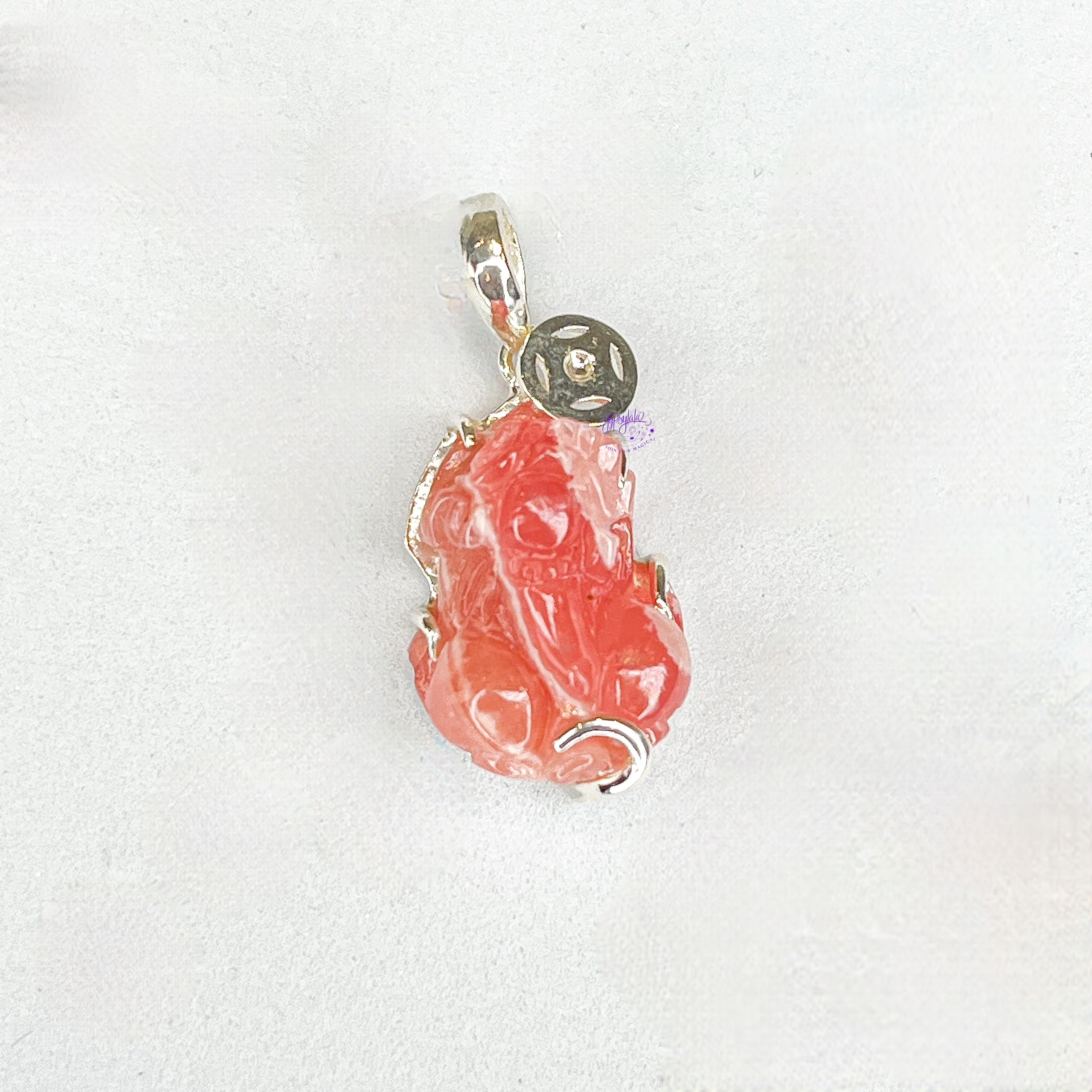 Mặt dây chuyền tỳ hưu đá đào hoa thiên nhiên may mắn phong thuỷ sp003917 gypsy.lala