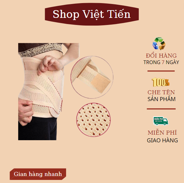 Đai nịt bụng giảm eo chất liệu thun 2 lớp,giúp lấy lại vòng eo thon gọn cho phụ nữ sau sinh,vòng 2 nhiều ngấn mỡ,định hình cột sống,ngồi thẳng lưng khi cho con bú hay ngồi văn phòng VT-80 Việt Tiến