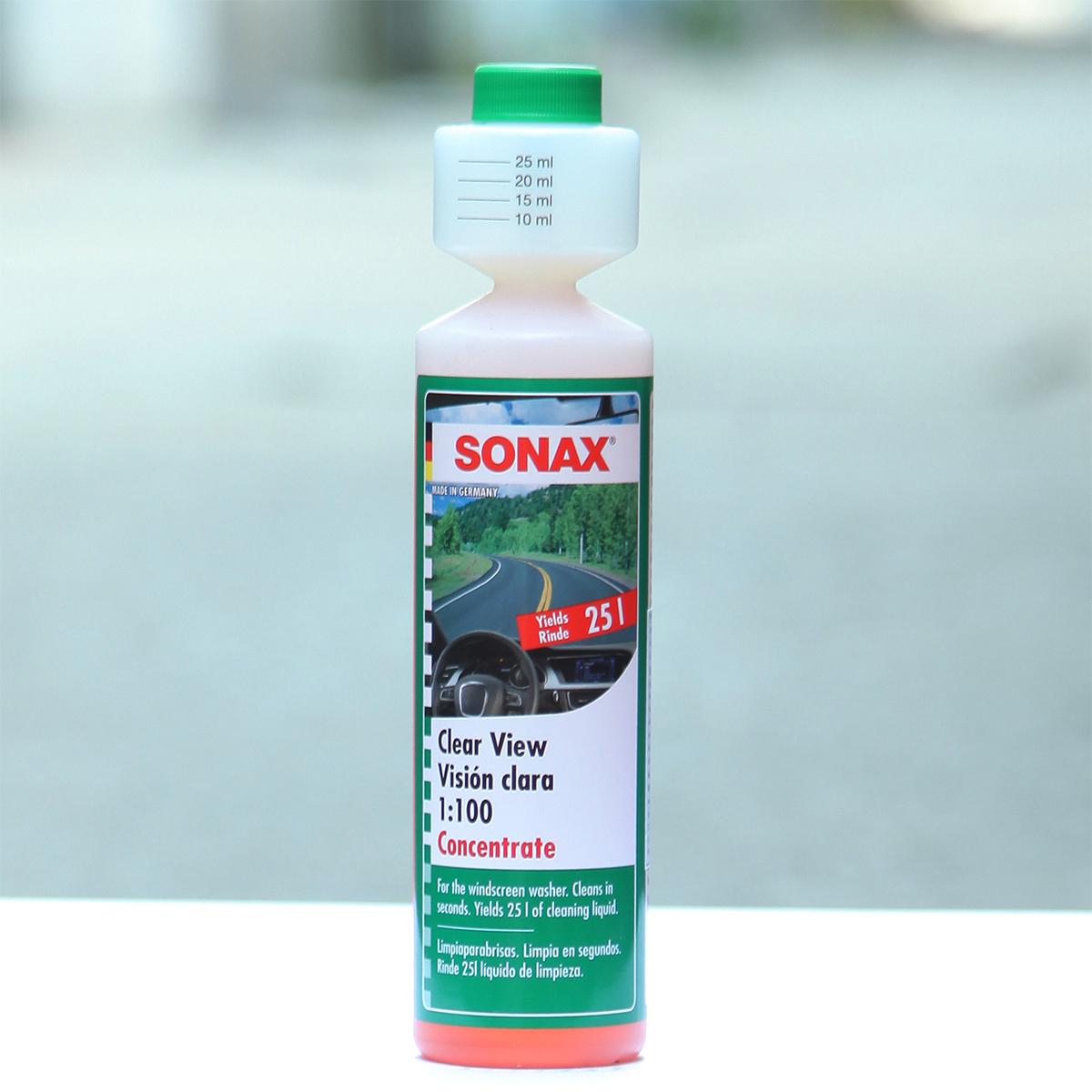 Dung Dịch Làm Sạch Và Trong Kính Lái Sonax Clear View Concentrate 250ml