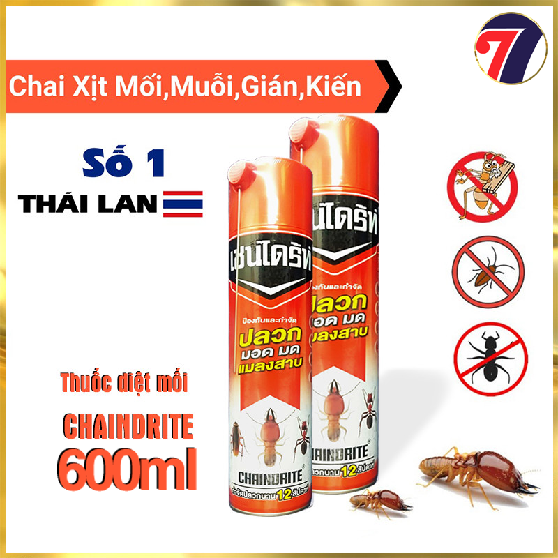 Bình Xịt Diệt Mối/Gián/Kiến/Côn Trùng Chaindrite - Thái Lan 600ml