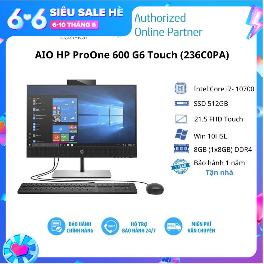 [VOUCHER 5 TRIỆU] Máy tính để bàn All in One HP ProOne 600 G6 Touch (236C0PA)/ Touch/ Intel Core i7-