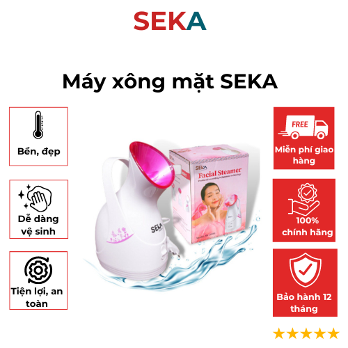 Máy xông mặt chính hãng cao cấp seka, máy xông nóng ion âm thải độc cho da mặt