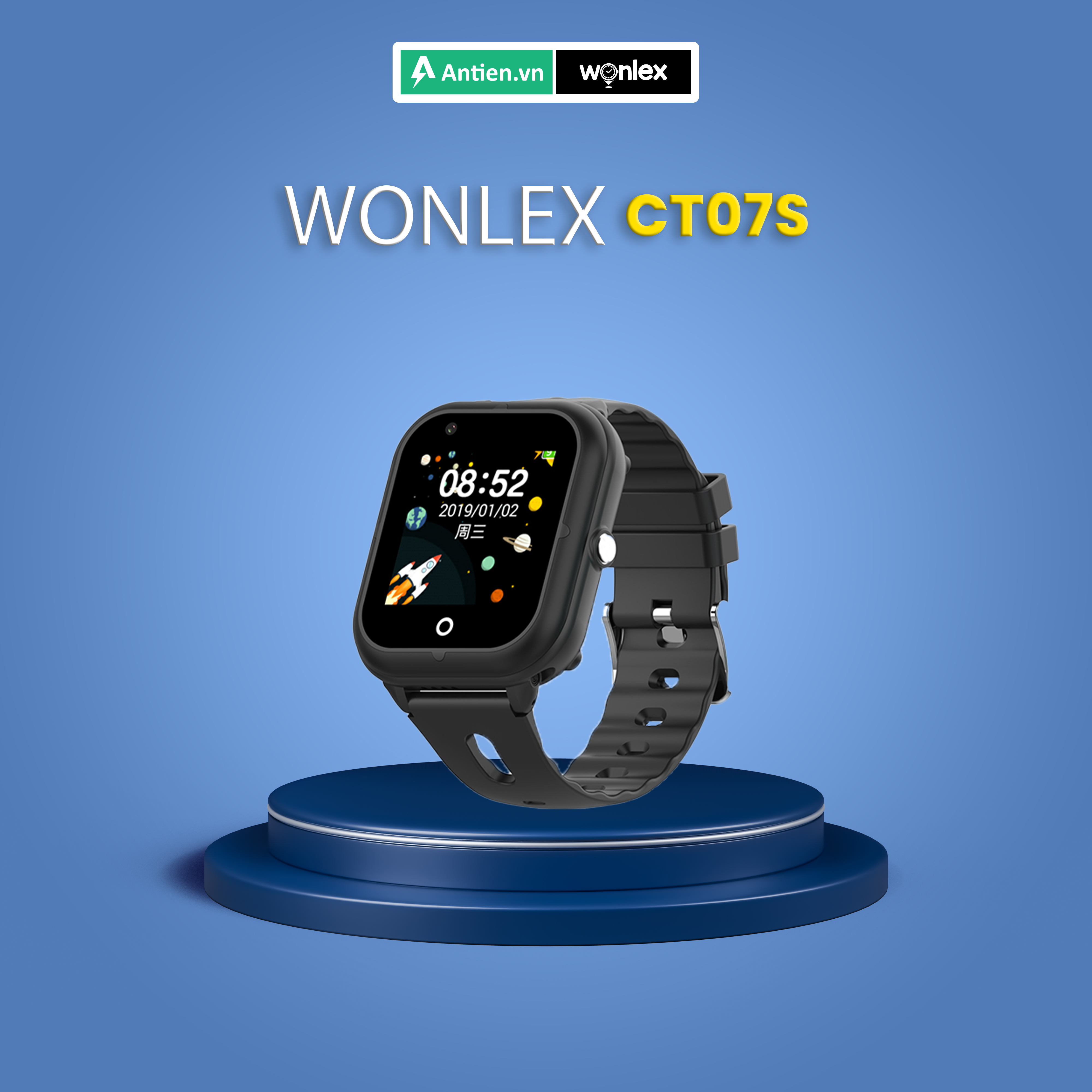 Đồng hồ định vị GPS trẻ em nghe gọi, gọi video call Wonlex CT07S