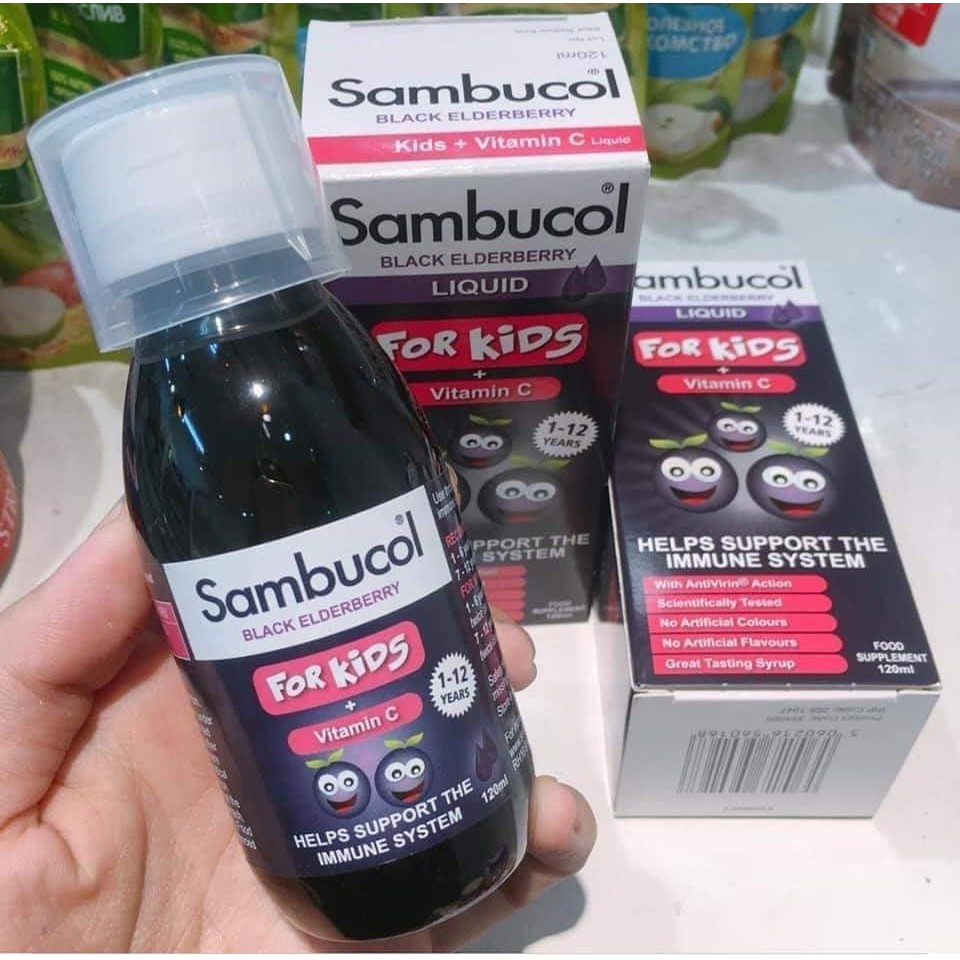 Vitamin Siro Sambucol 120ml tăng sức đề kháng cho bé từ 1-12 tuổi  Úc
