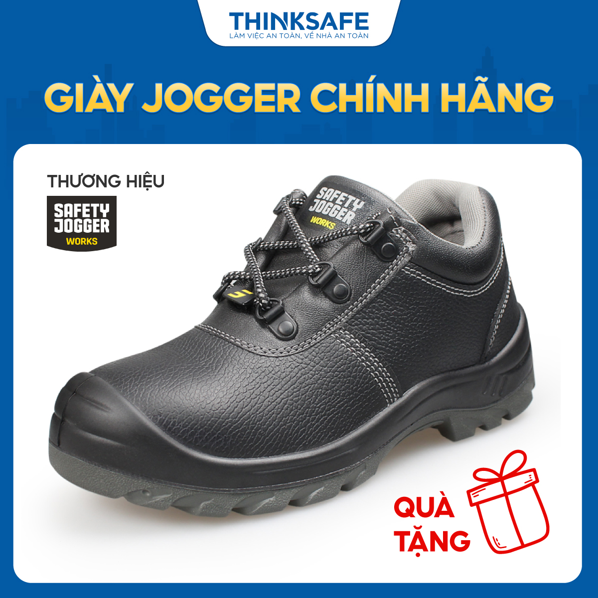 Giày bảo hộ lao động Jogger Bestrun S3 da bò chống nước,chống đinh,chống trượt Giày Jogger chính hãng - Thinksafe