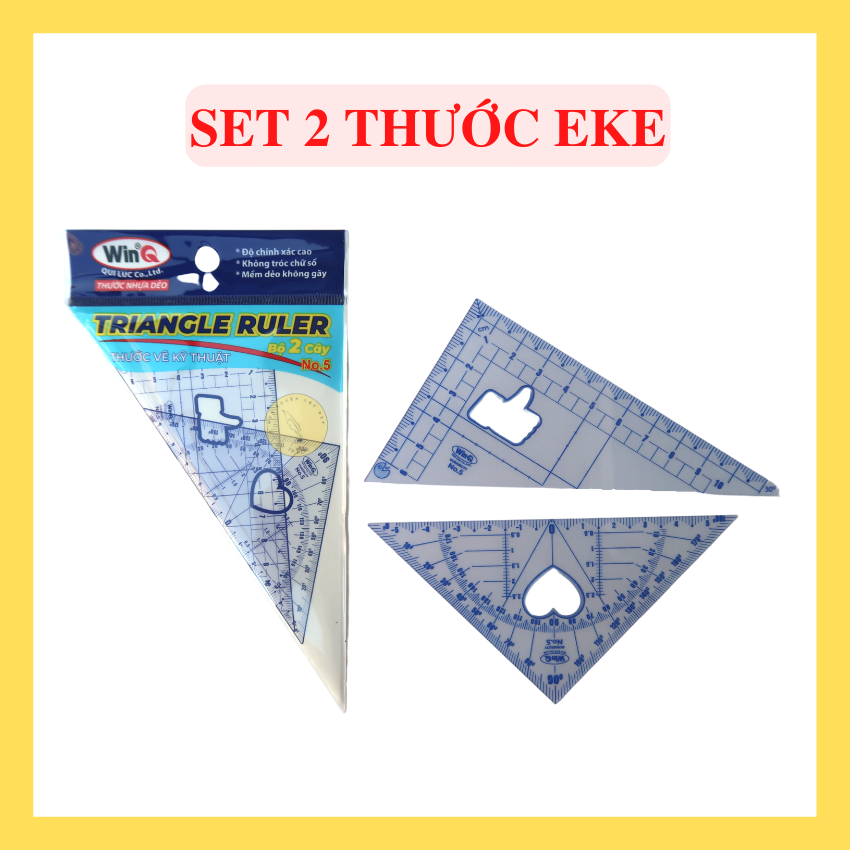 Set 2 thước eke winq no. 5