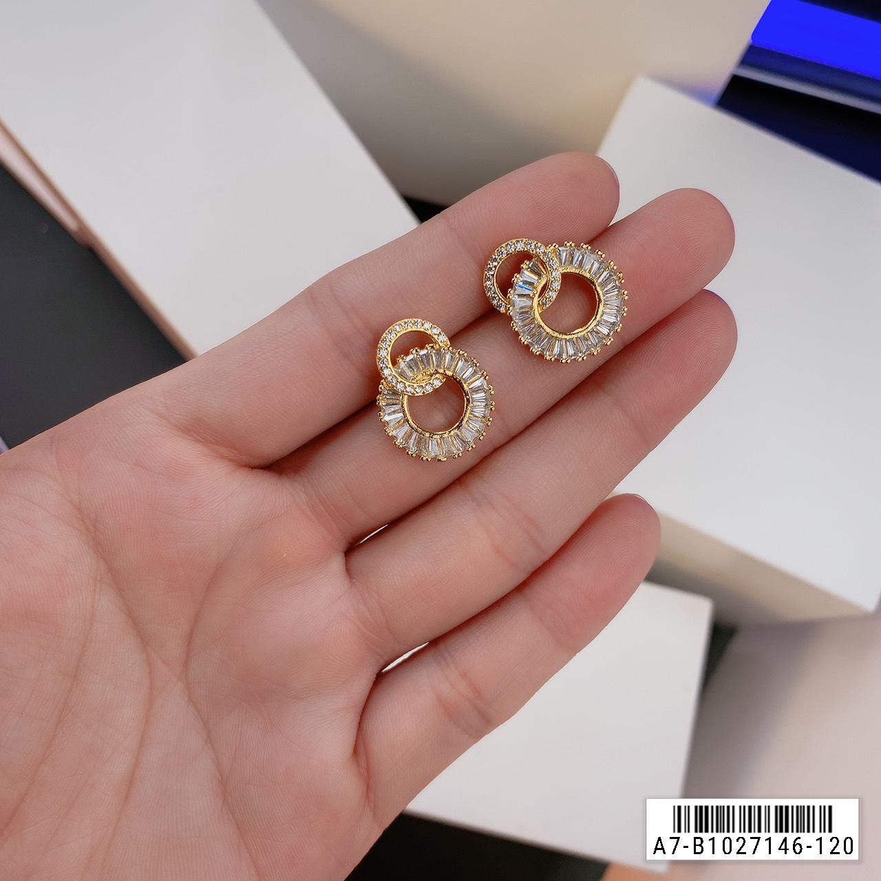 Đôi Bông Tai Nữ 18K 048.2504 - Mang Đi Chơi, Đi Tiệc Rất Sang - Tubi Cony - Bông tai nữ, Bông tai mạ vàng, bông tai đẹp