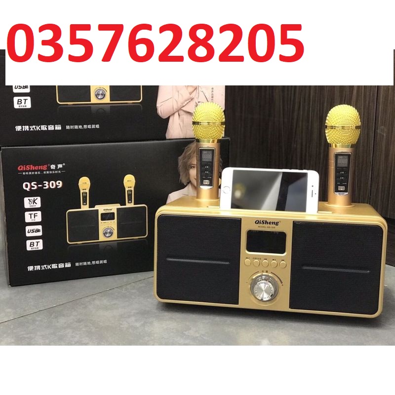 Loa sd 309 loa sdrd sd309 mẫu mới kèm 2 micro không dây loa bluetooth sd 309