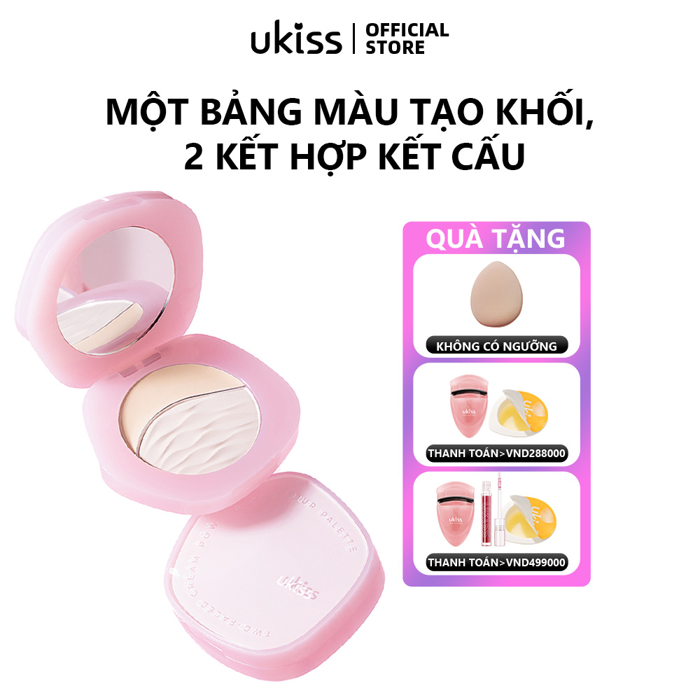 Ukiss highlight bảng màu tạo khối Kem và bột kết cấu kép
