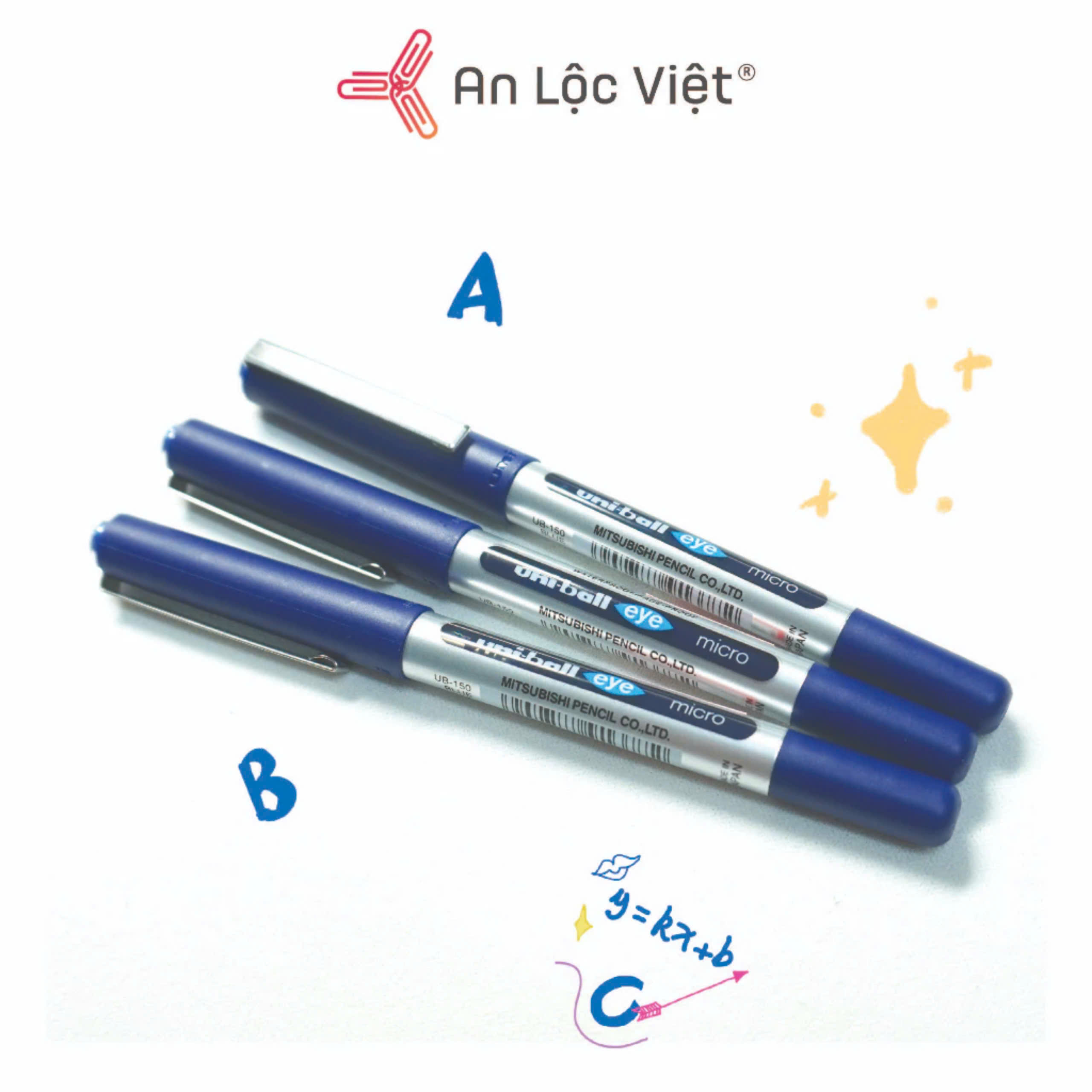 Bút gel Uniball UB 150 0.5mm - Xanh dương, loại bút cực kỳ phổ biến cho văn phòng chuyên nghiệp