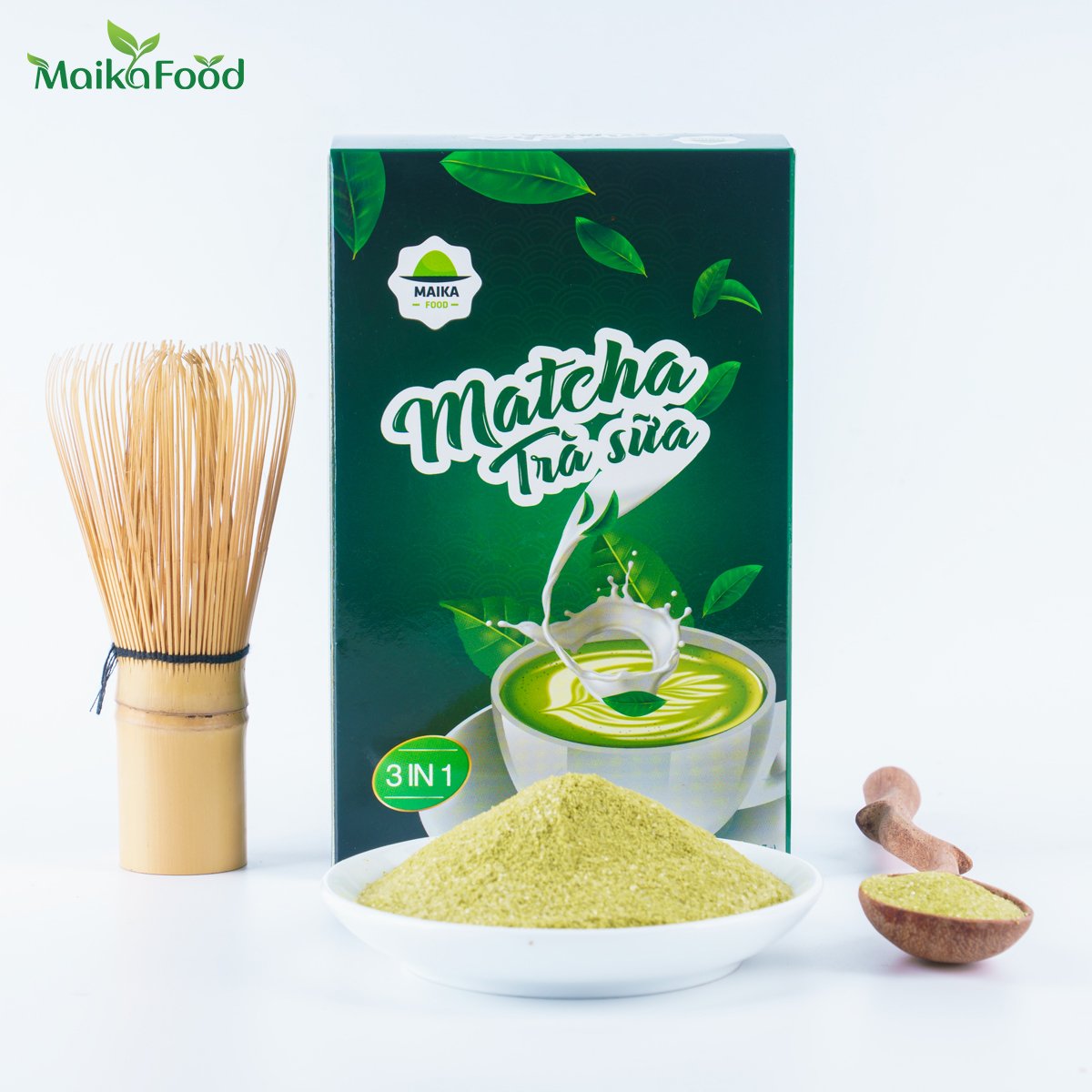 Matcha Trà Sữa Hòa Tan MaikaFood - Hộp 170g(10 gói) - Đồ uống/Trà Sữa/Matcha/Detox/Kento/3in1