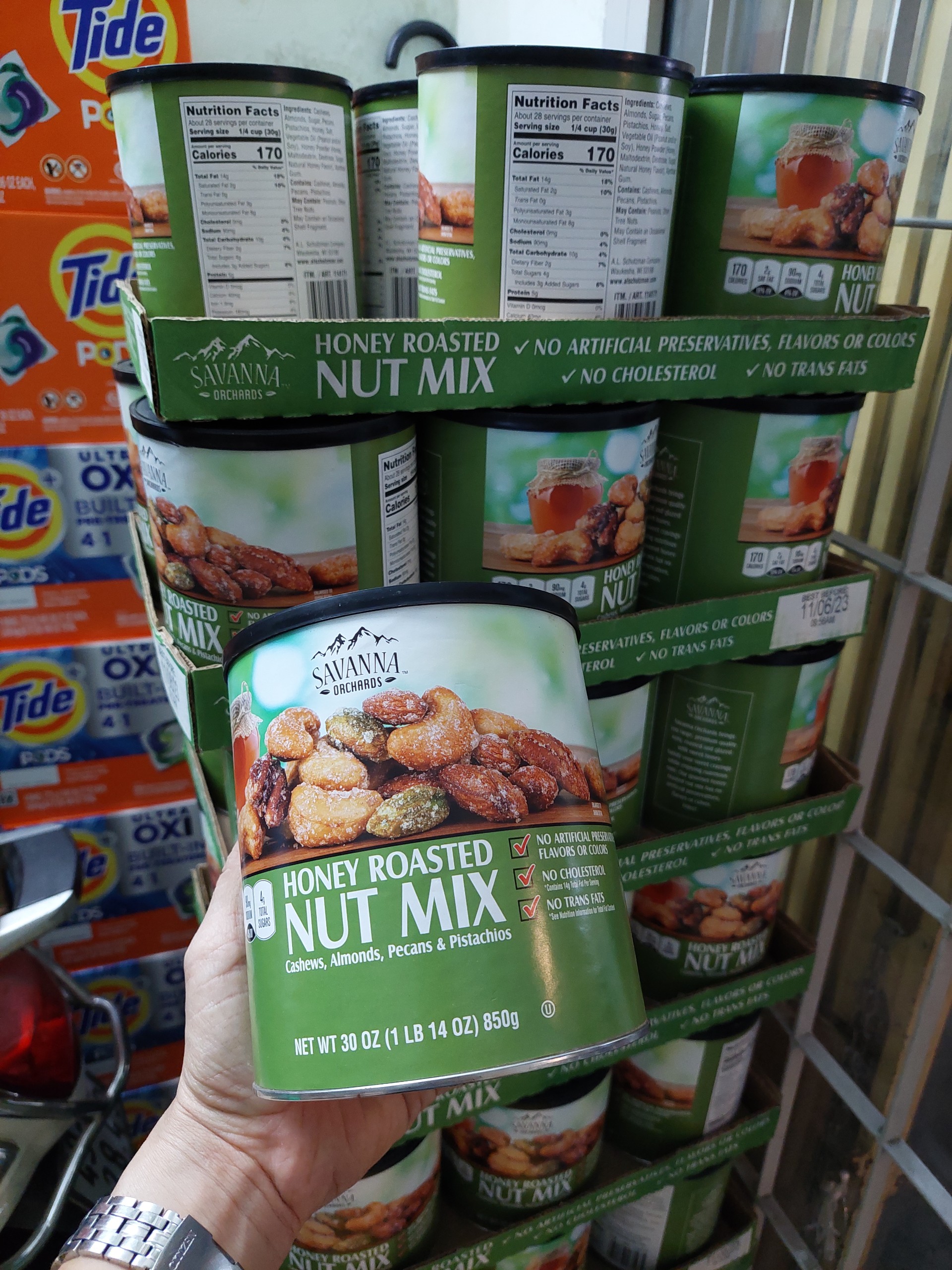 Hạt tẩm mật ong gourmet honey roasted nut mix 850g mỹ
