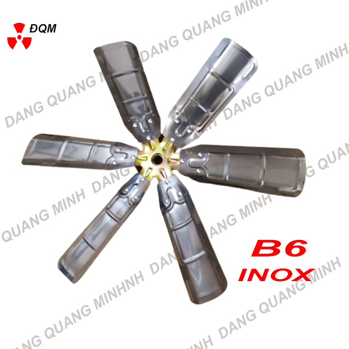 Cánh quạt inox 6 lá B6 công nghiệp cao cấp - thông gió, quạt lò , hút nhiệt bếp - quạt gió tuộc bin phát điện mini