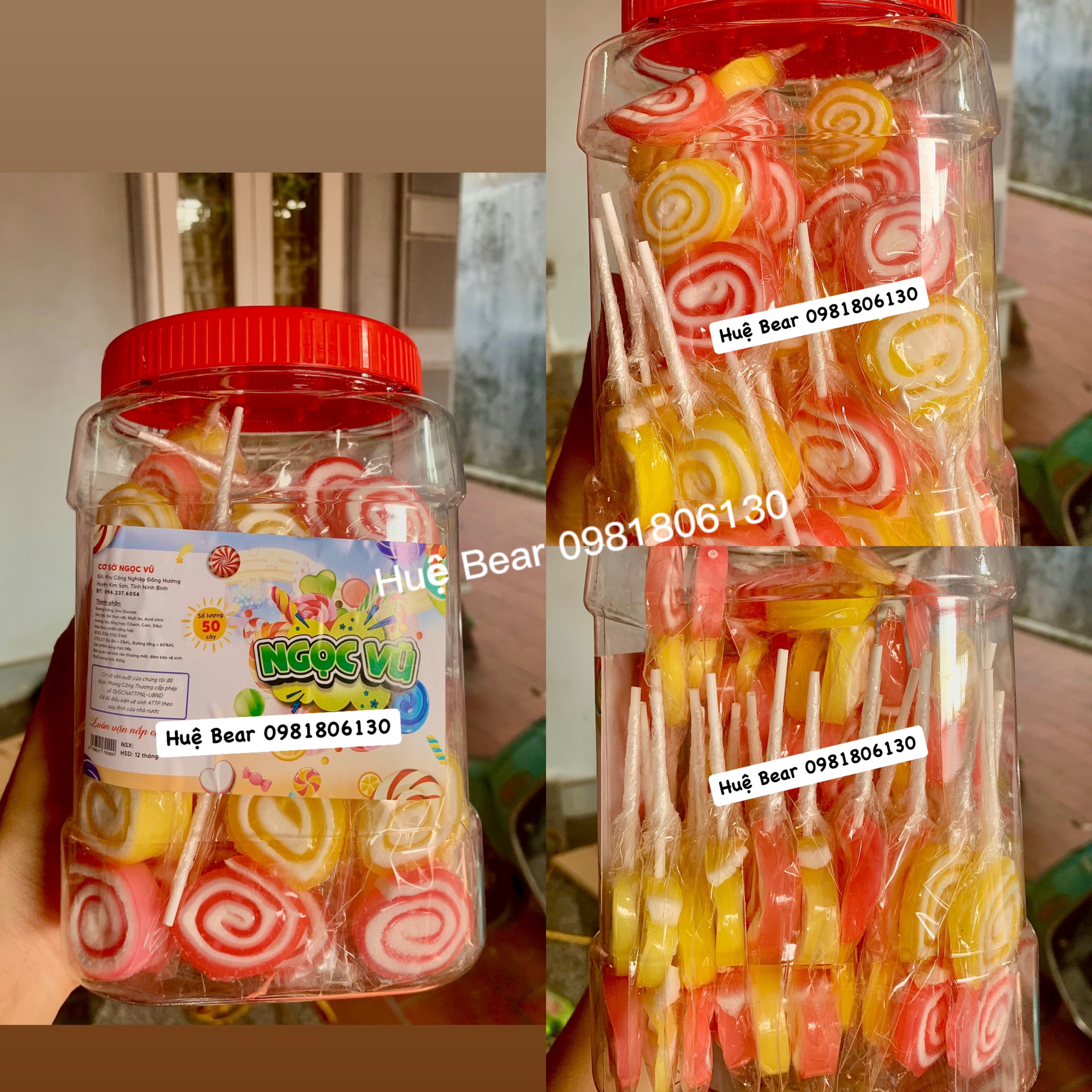 Hot hộp 50que kẹo mút dẻo 2xien