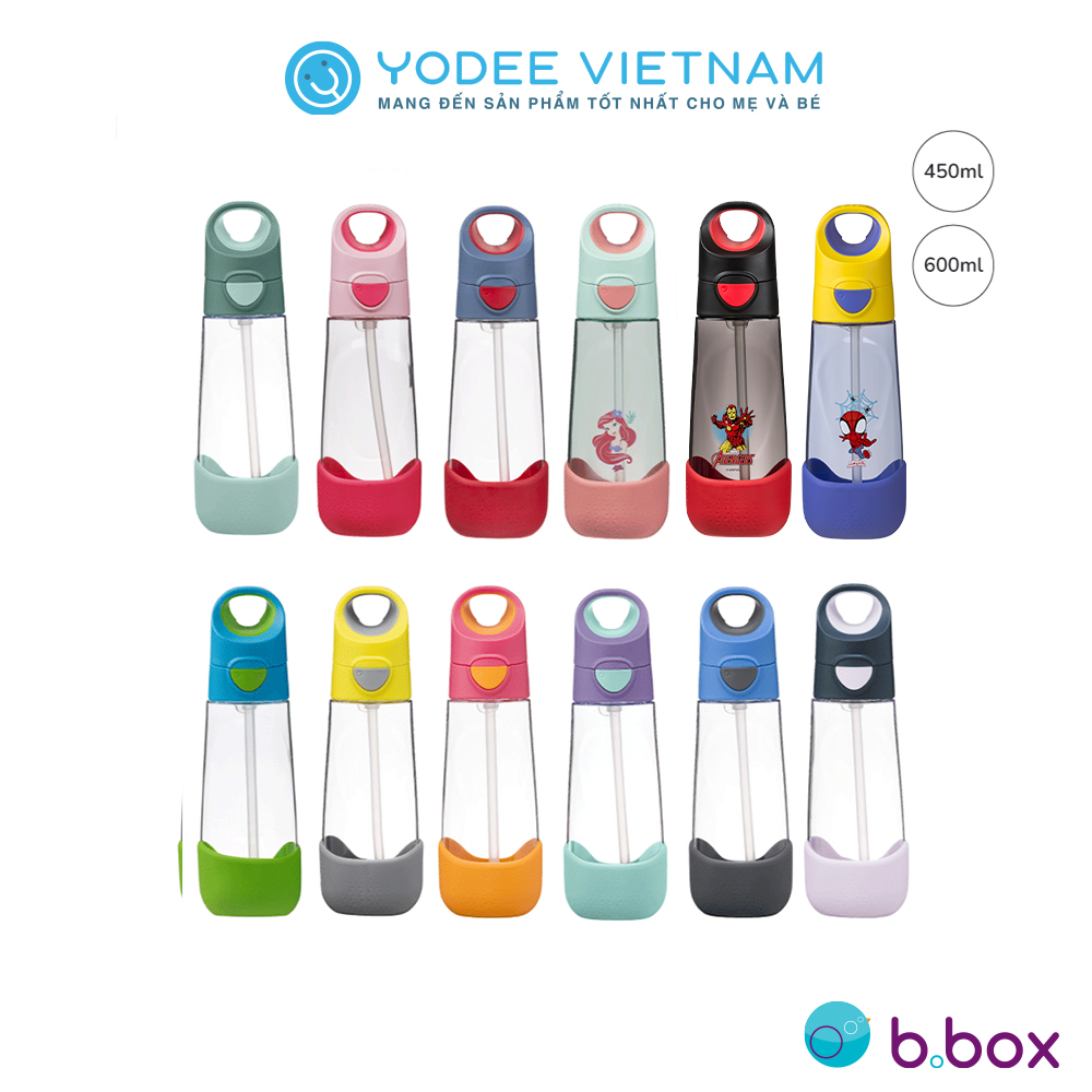 b.box Bình nước tritan cao cấp siêu bền có van chống sặc cho bé