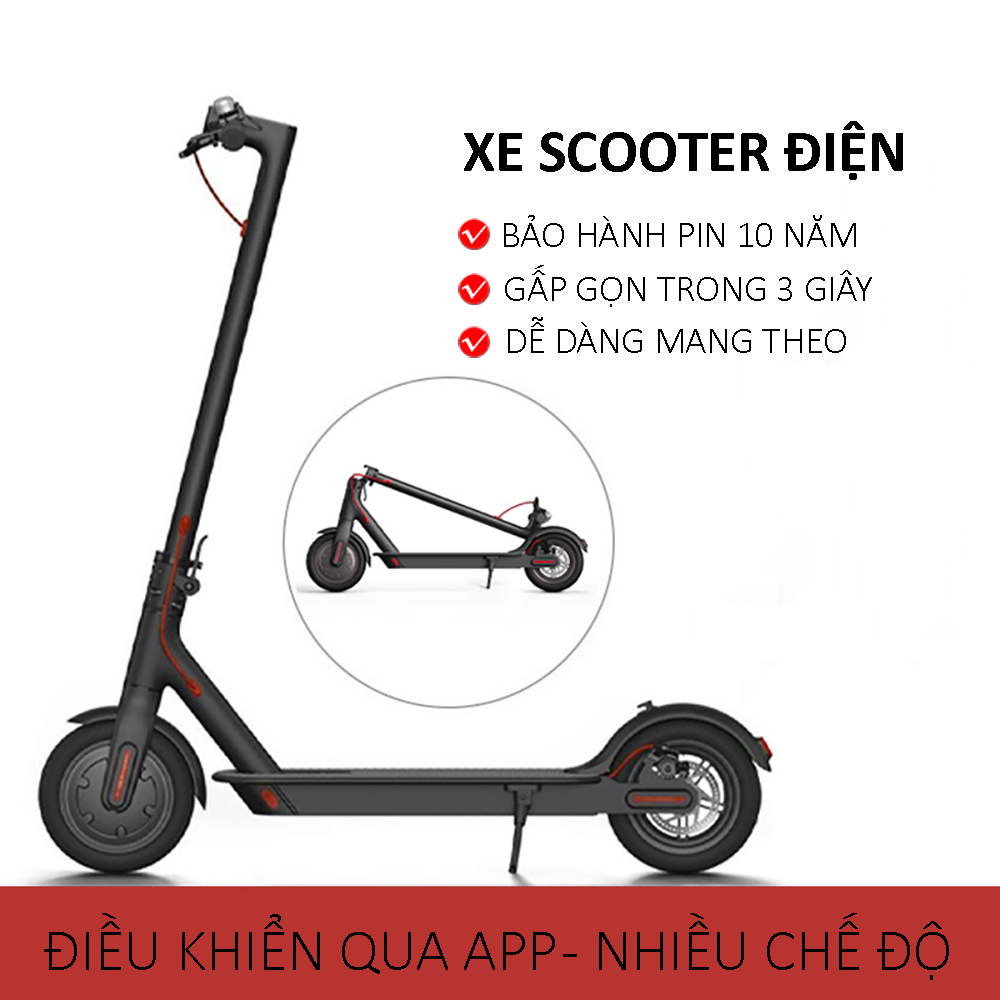  Xe Điện E-Scooter Gấp Gọn Xe Trượt Scooter Người Lớn Tích Hợp Màn Hình Điện Tử Tốc Độ 35km h Bảo Hành 2 Năm Lỗi Đổi Mới Trong 7 ngày Đầu Nhận Sản Phẩm 