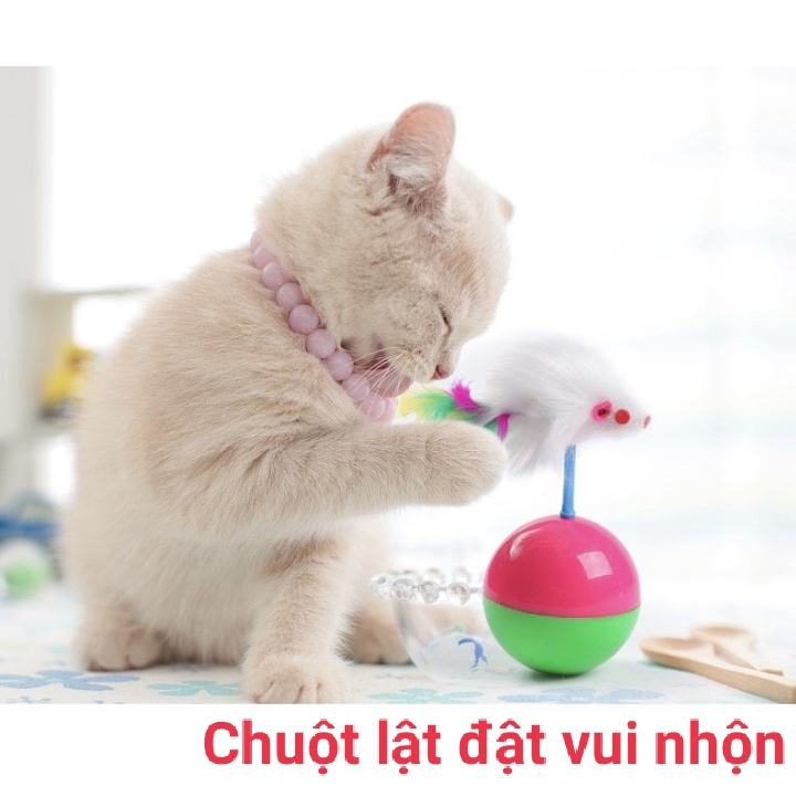 Đồ chơi Chuột Lật Đật Lông Vũ cho mèo