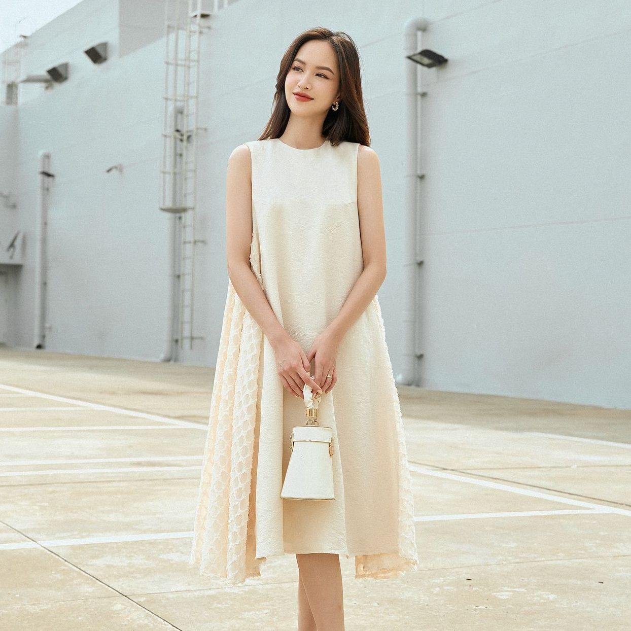 Olv - đầm marty lace dress