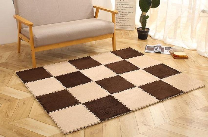 Combo 20 tấm thảm xốp ghép mặt lông 30x30cm
