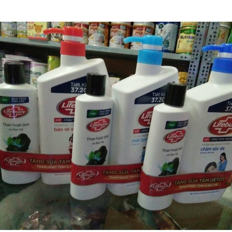 Sữa Tắm Lifebuoy Tặng Sữa Tắm Detox Than Hoạt Tính Và Bạc Hà
