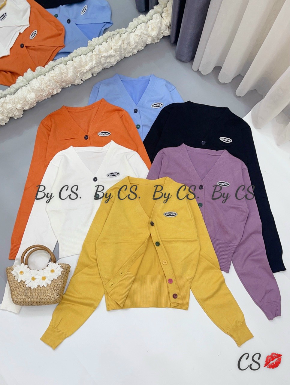 Hcm.Mẫu Mới .Aó len nữ,áo khoác Cardigan gài nút nhiều màu xinh xắn.hàng quảng châu cao cấp