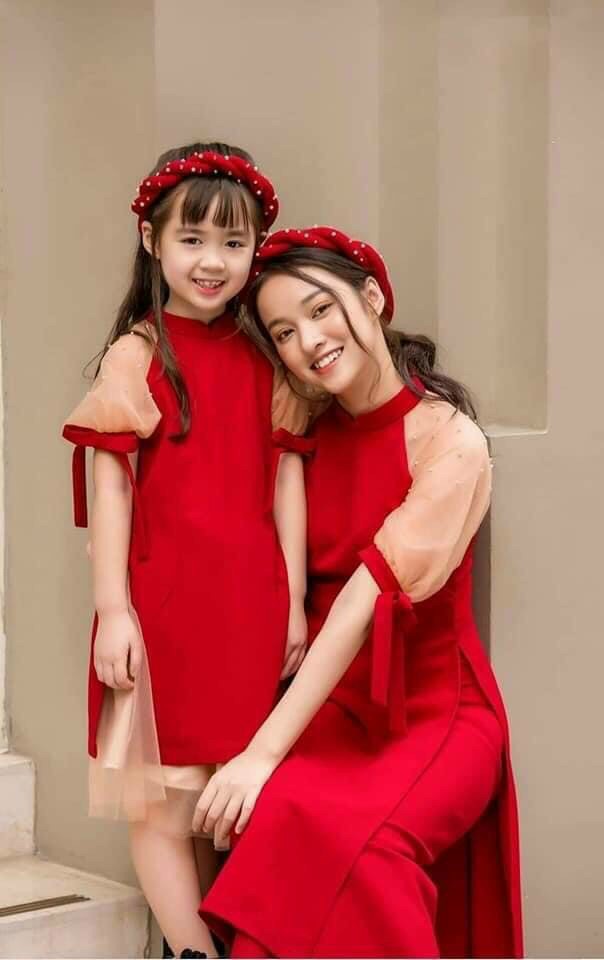 Sét bộ áo dài cách tân chụp hình tết mẹ và bé