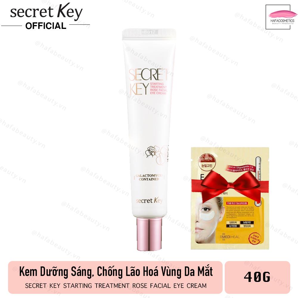Kem dưỡng chống nhăn và trắng sáng vùng da quanh mắt Secret Key Starting Treatment Rose Facial Eye Cream 40g + Tặng kèm 1 Mặt nạ bất kỳ