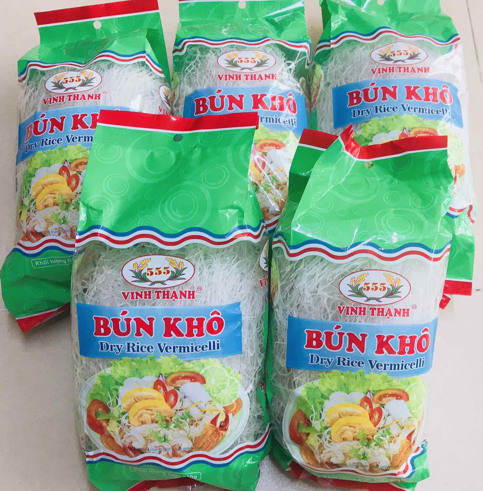 Combo 5 gói Bún khô Vinh Thạnh 555 x 500gr (ăn chay được)