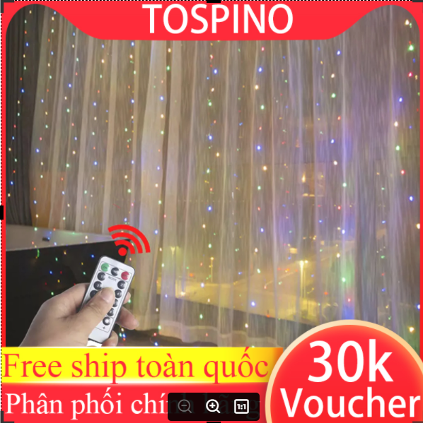 Đèn rèm cửa sổ led 3x3m 300, đèn dây đom đóm chống nước usb trang trí giáng sinh lấp lánh cho phòng ngủ, phông nền đám cưới, trang trí tường tiệc-8 chế độ