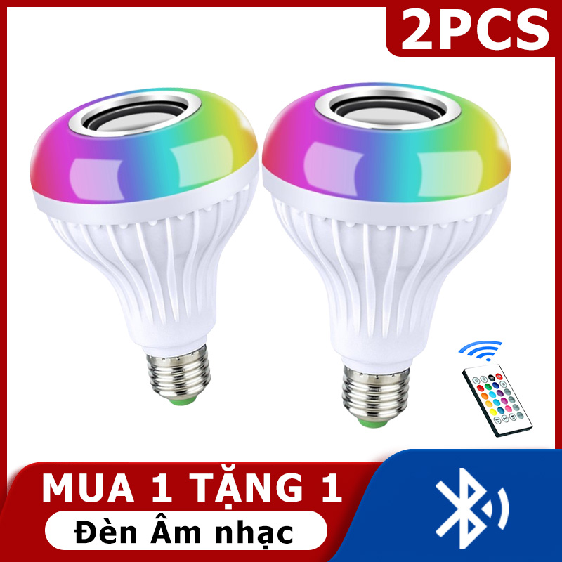 Mua 1 cái , giao 1 cái . bóng đèn loa bluetooth không dây e27 led rgb âm nhạc chơi đèn, từ xa