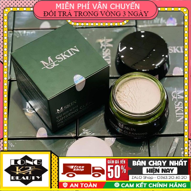 ]bột rửa mặt nhân sâm mẫu mới mq skin