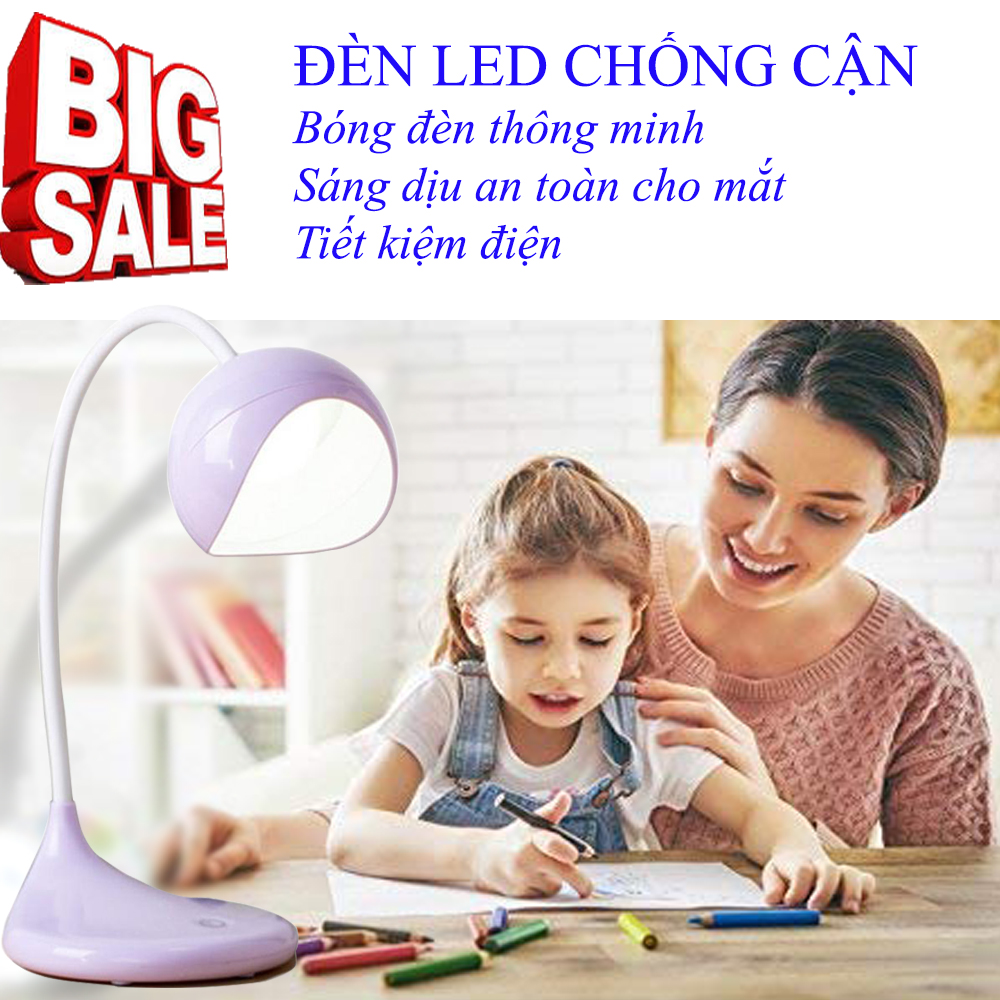 Đèn Chống Cận Thị, đèn học để bàn , đèn học cho bé .Không phát xạ tia UV, Ánh Sáng Trắng Tự Nhiên, Chống Cận Thị - Vô Cùng An Toàn Với Người Lớn Và Trẻ Em !