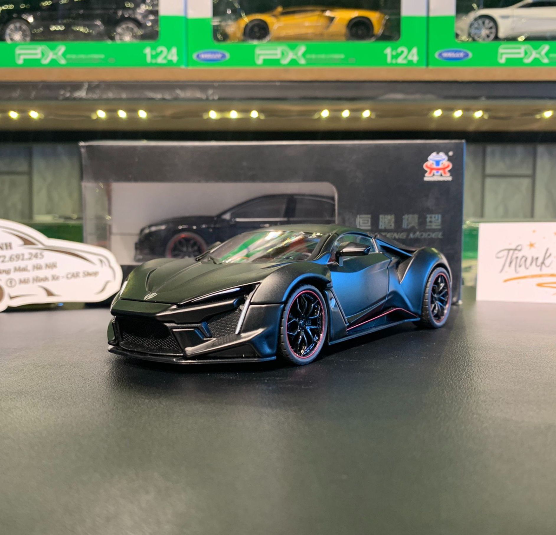 Xe mô hình siêu xe Lykan Hypersport tỉ lệ 1:24 hãng HengTeng
