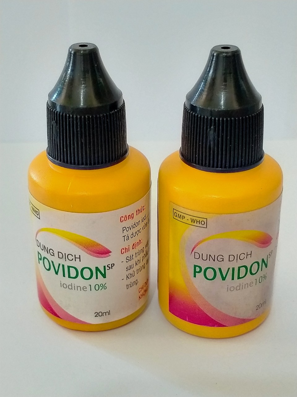 5 chai dung dịch sát trùng ngoài da, vật dụng  POVIDON 10 % Chai 20 ml