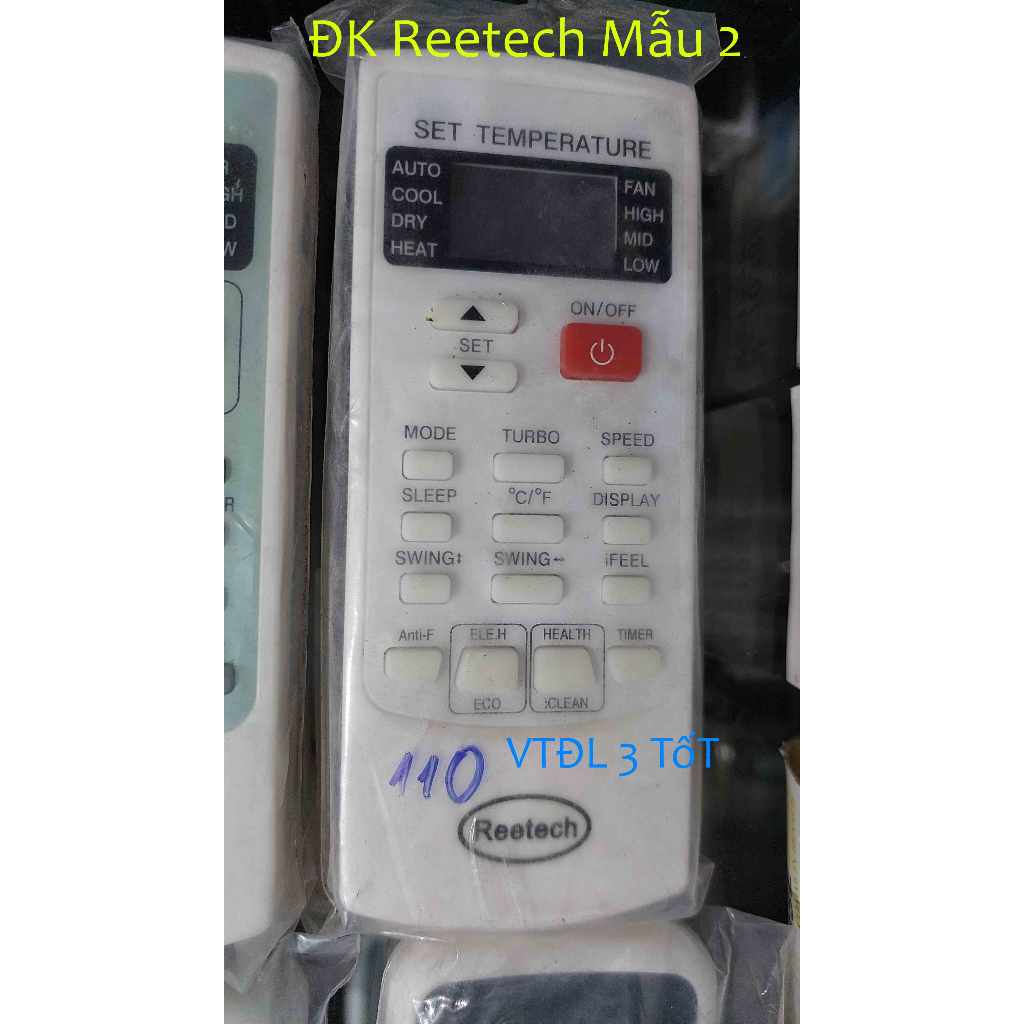Điều khiển cho điều hòa Reetech- Remote điều hòa Reetech