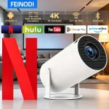 FEINODI Máy chiếu di động, 1080p 4k bluetooth cho rạp hát tại nhà/trò chơi/lớp học trực tuyến, kết nối không dây HD