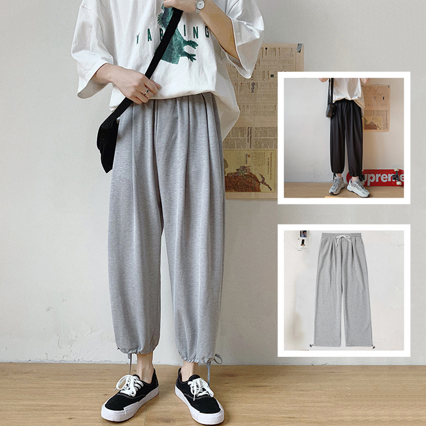 Quần Culottes Ống Rộng Nam Có Dây Rút Gấu Kiểu Dáng Đơn Giản Hàn Quốc Phù Hợp Nhiều Consept Thời Trang 4HER JOGGER NAM 9000064C5