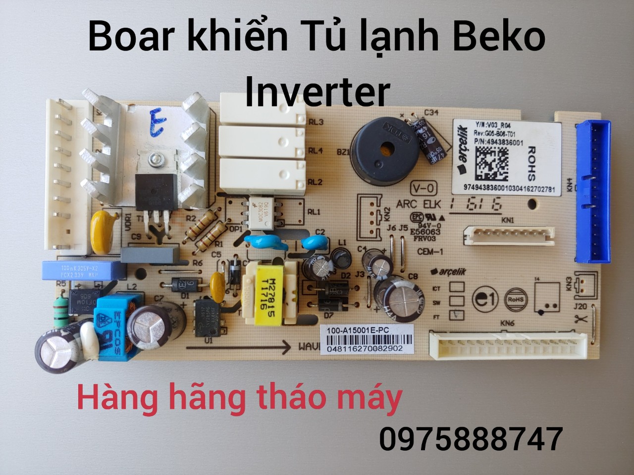 Boar khiển tủ lạnh beko inverter