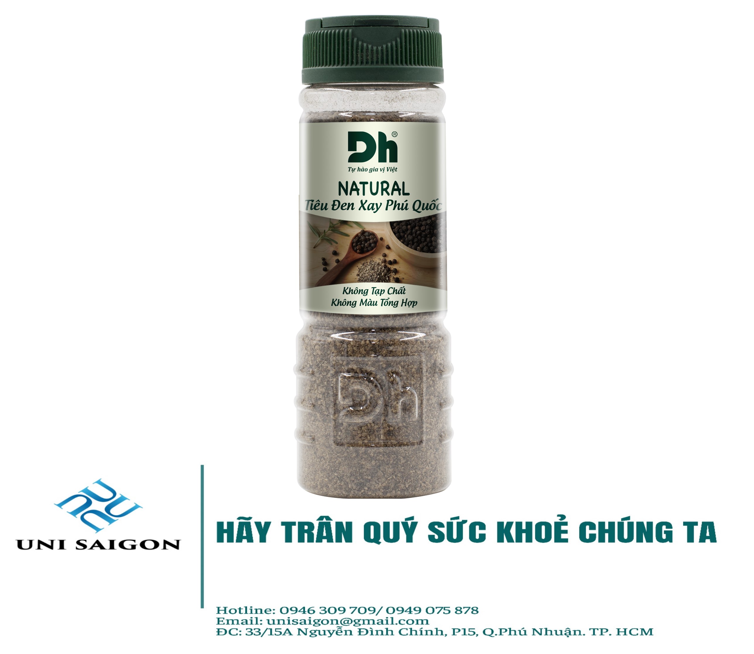 Natural tiêu đen xay phú quốc - thương hiệu dh foods