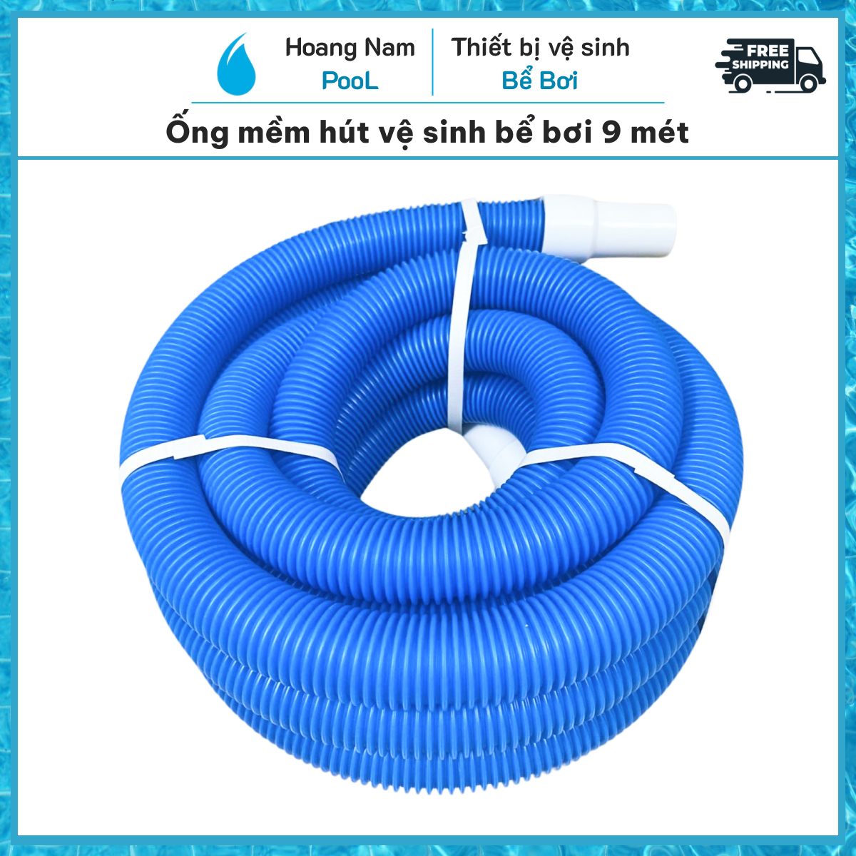 Ống mềm hút vệ sinh bể bơi dài 9 mét, Ống hút đáy hồ bơi, bể bơi
