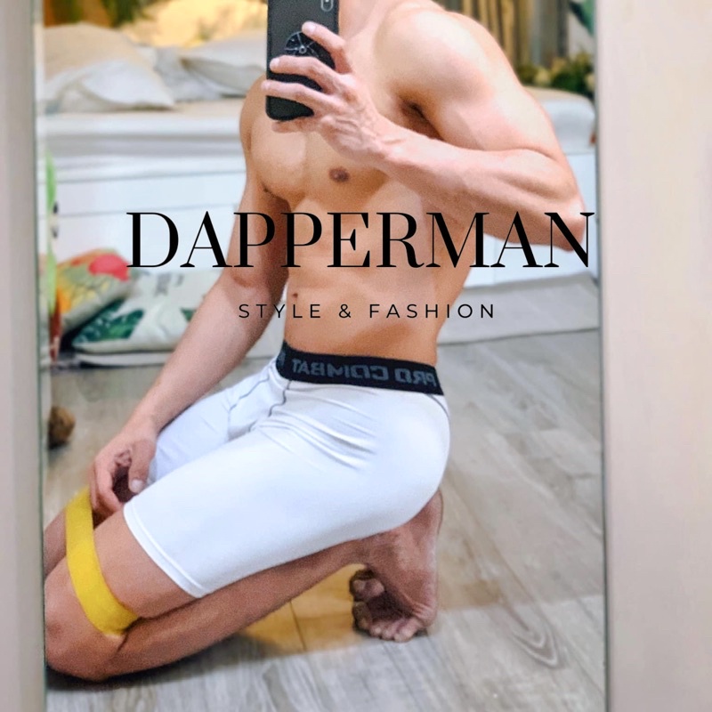 Quần legging nam ngắn giữ nhiệt Procombat giữ nhiệt phù hợp tập gym vân động thể thao DAPPERMAN