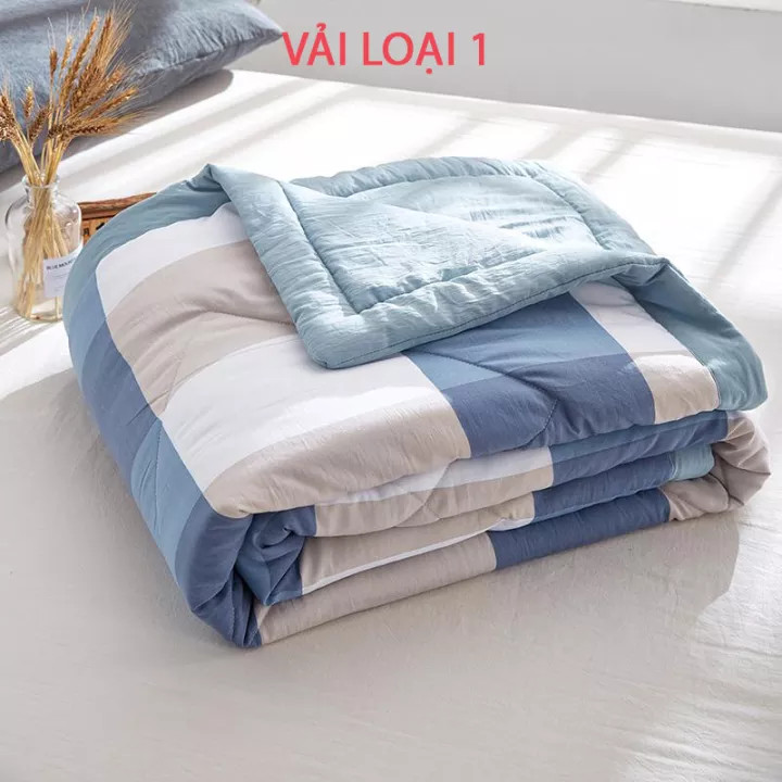 Chăn cotton hè thu.chăn mùa đông 1m6x2m - chăn hè - chăn kẻ , chăn chần bông - chăn trần bông - chan 2 lop - chăn phòng lạnh